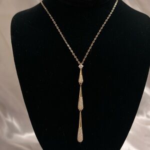 NADRI CZ-   Y drop necklace.